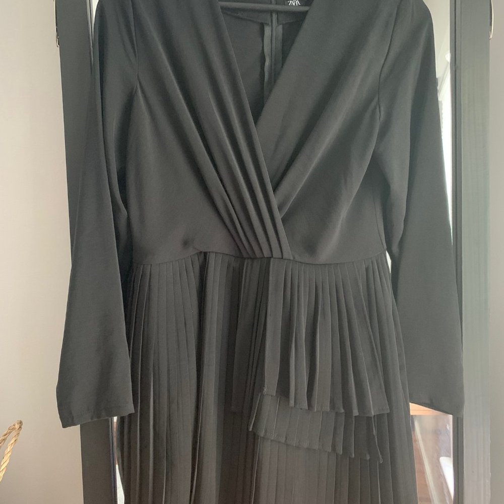 Zara Pleated Black Romper